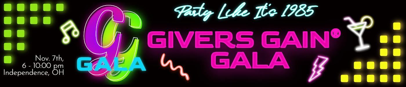 Givers Gain Gala 2025 - Party Like It's 1985!